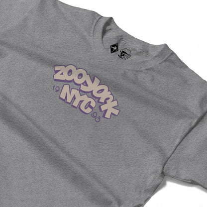 Zoo York Throw Up Long Sleeve T-Shirt Heather Grey - detail