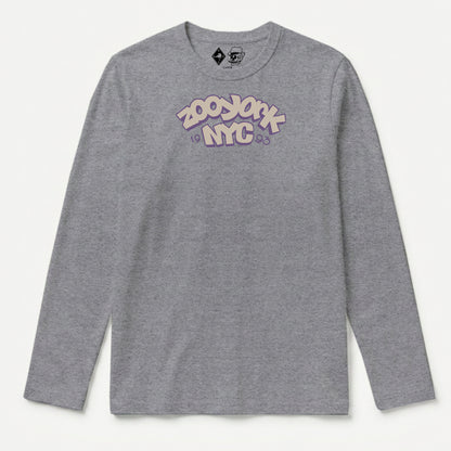 Zoo York Throw Up Long Sleeve T-Shirt Heather Grey - front