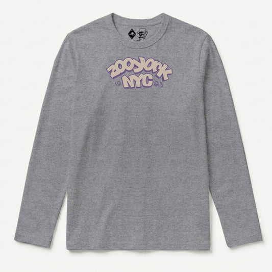 Zoo York Throw Up Long Sleeve T-Shirt Heather Grey - front