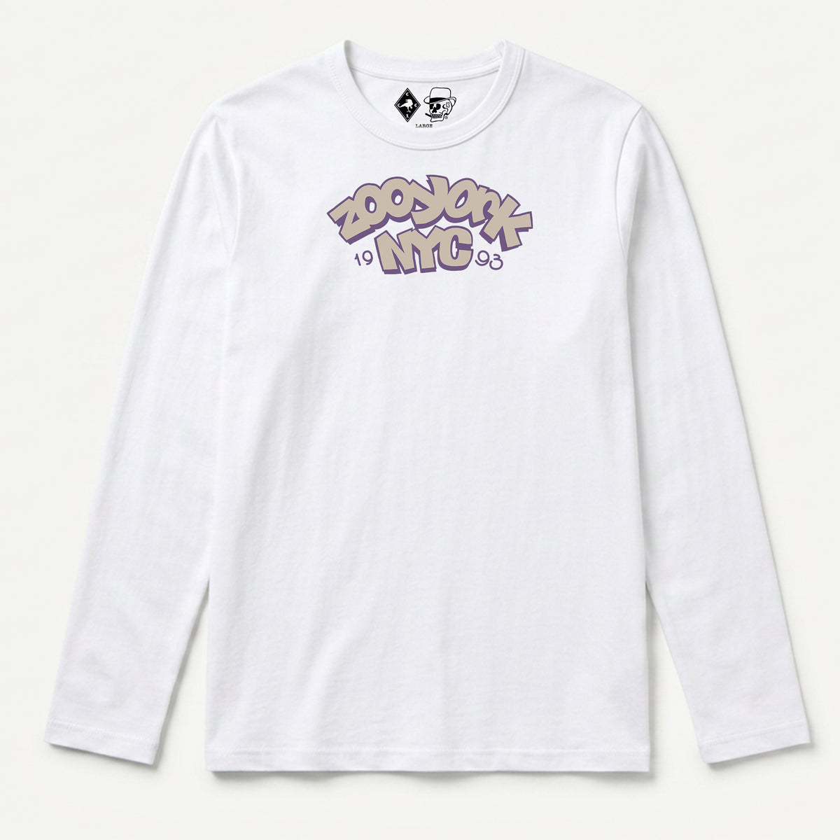 Zoo York Throw Up Long Sleeve T-Shirt White - front