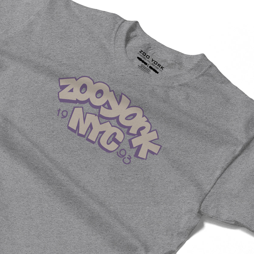 Zoo York Throw Up T-Shirt Heather Grey - detail