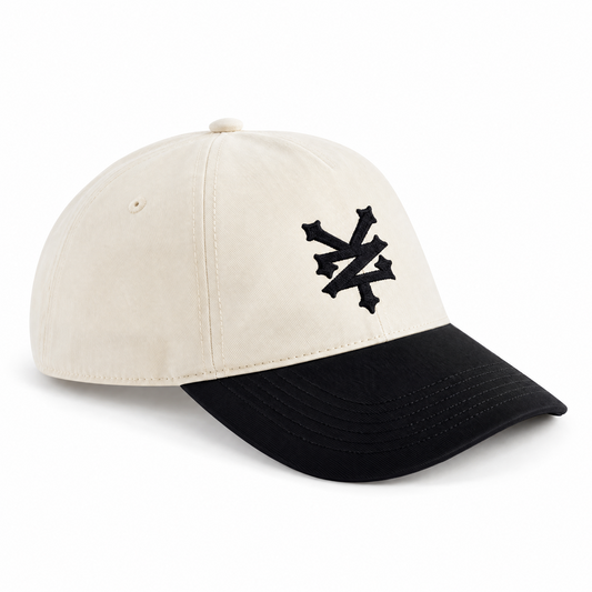 ZOO YORK CRACKERJACK CONTRAST PEAK LEISURE CAP Natural / Black