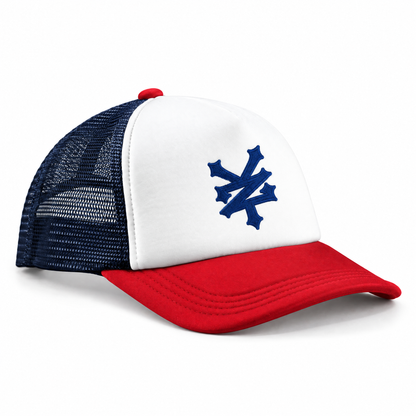 ZOO YORK CRACKERJACK RETRO 5 PANEL TRUCKER Navy / Red