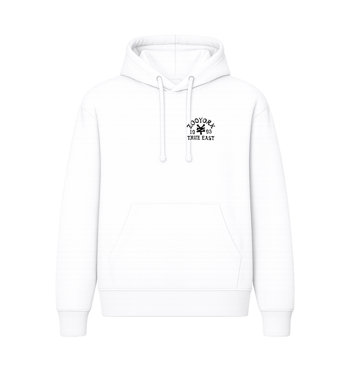 White Printed Hoody Front