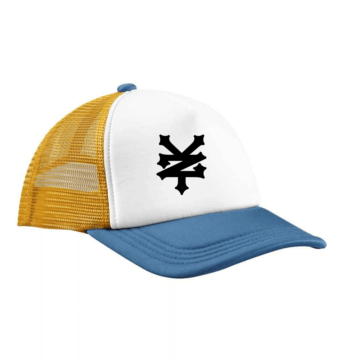 Sunflower/Heritage Blue Caps Front