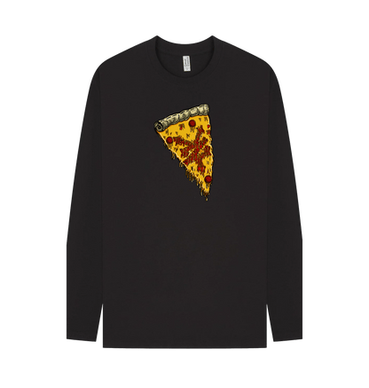 Black Printed Long Sleeve T Shirt Front