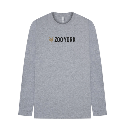 Heather Grey Printed Long Sleeve T Shirt Front