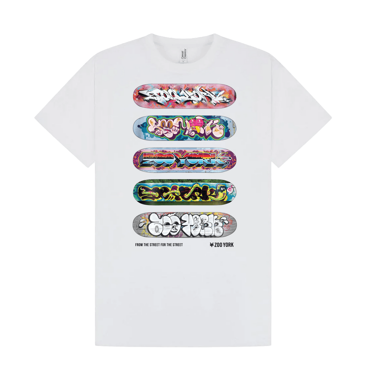 White Printed T-shirt Front