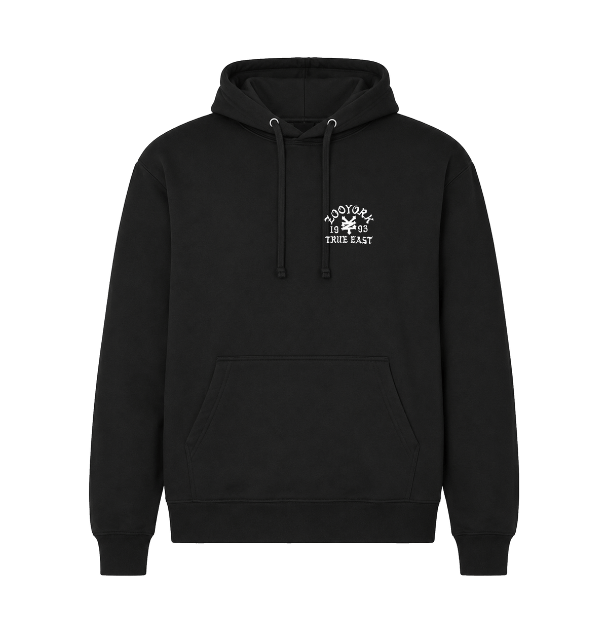 Black Printed Hoody Front