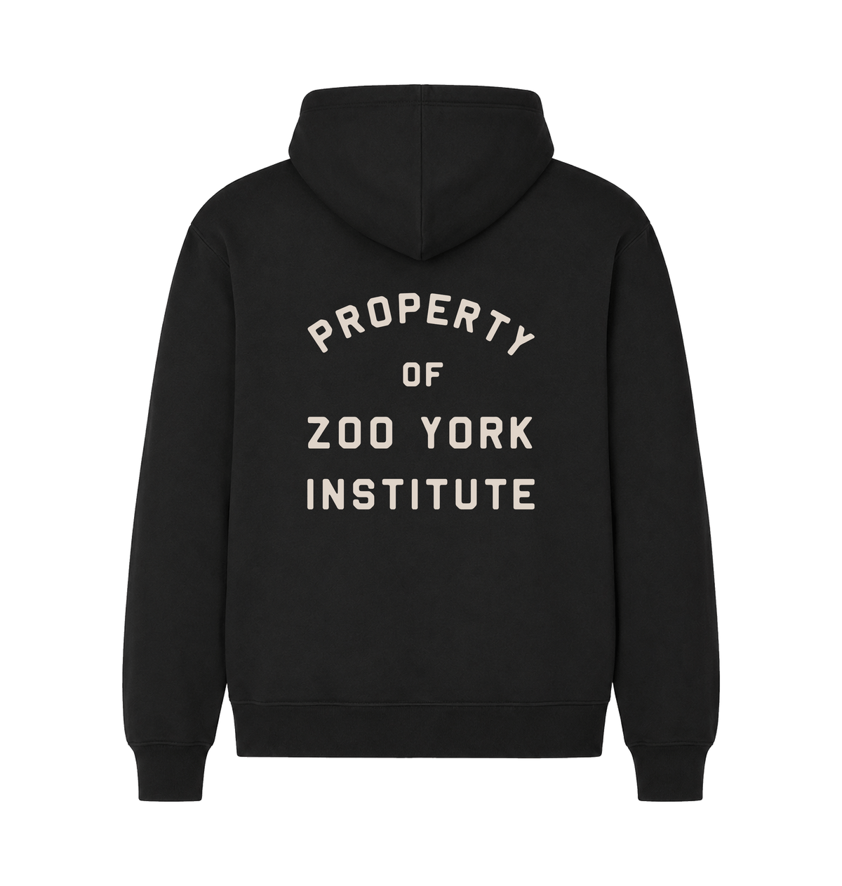 Black Printed Hoody Back