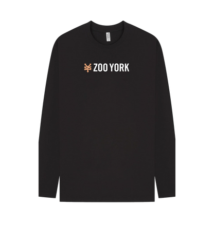 Black Printed Long Sleeve T Shirt Front