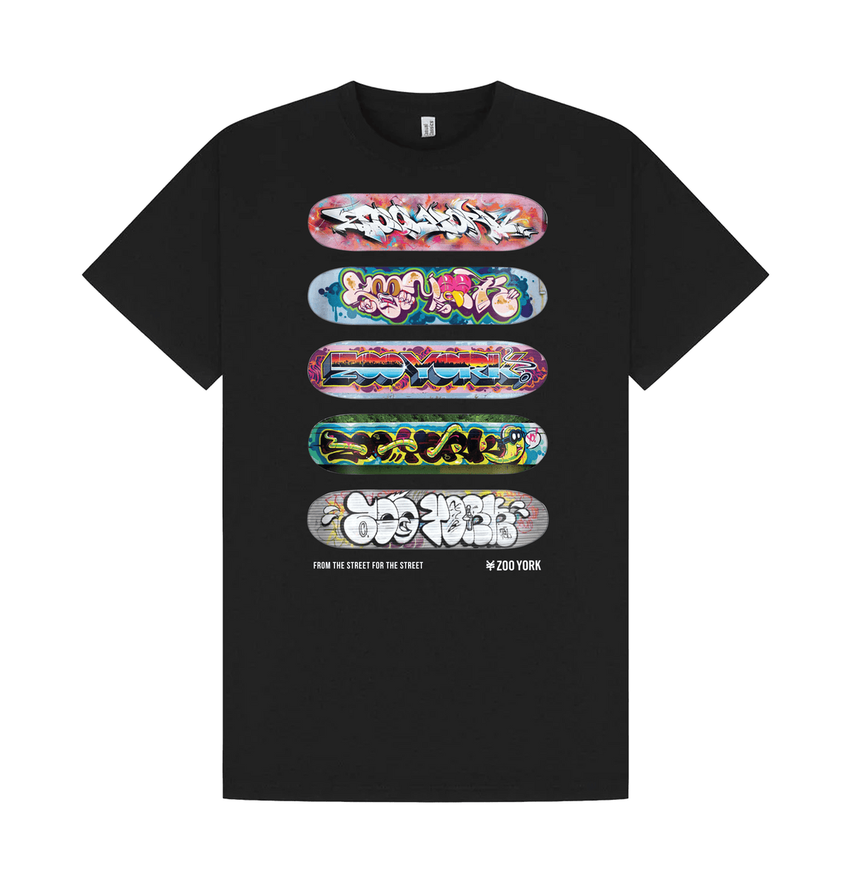 Black Printed T-shirt Front