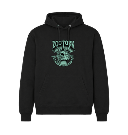 Black Printed Hoody Front