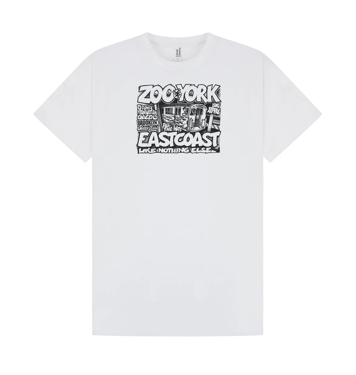 White Printed T-shirt Front