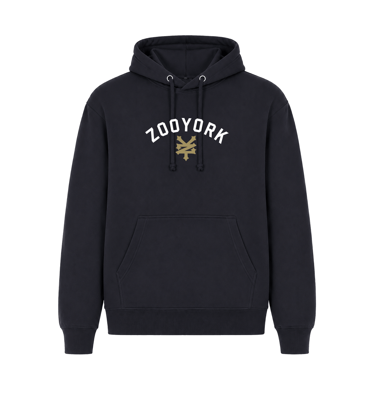 Navy Printed Hoody Front