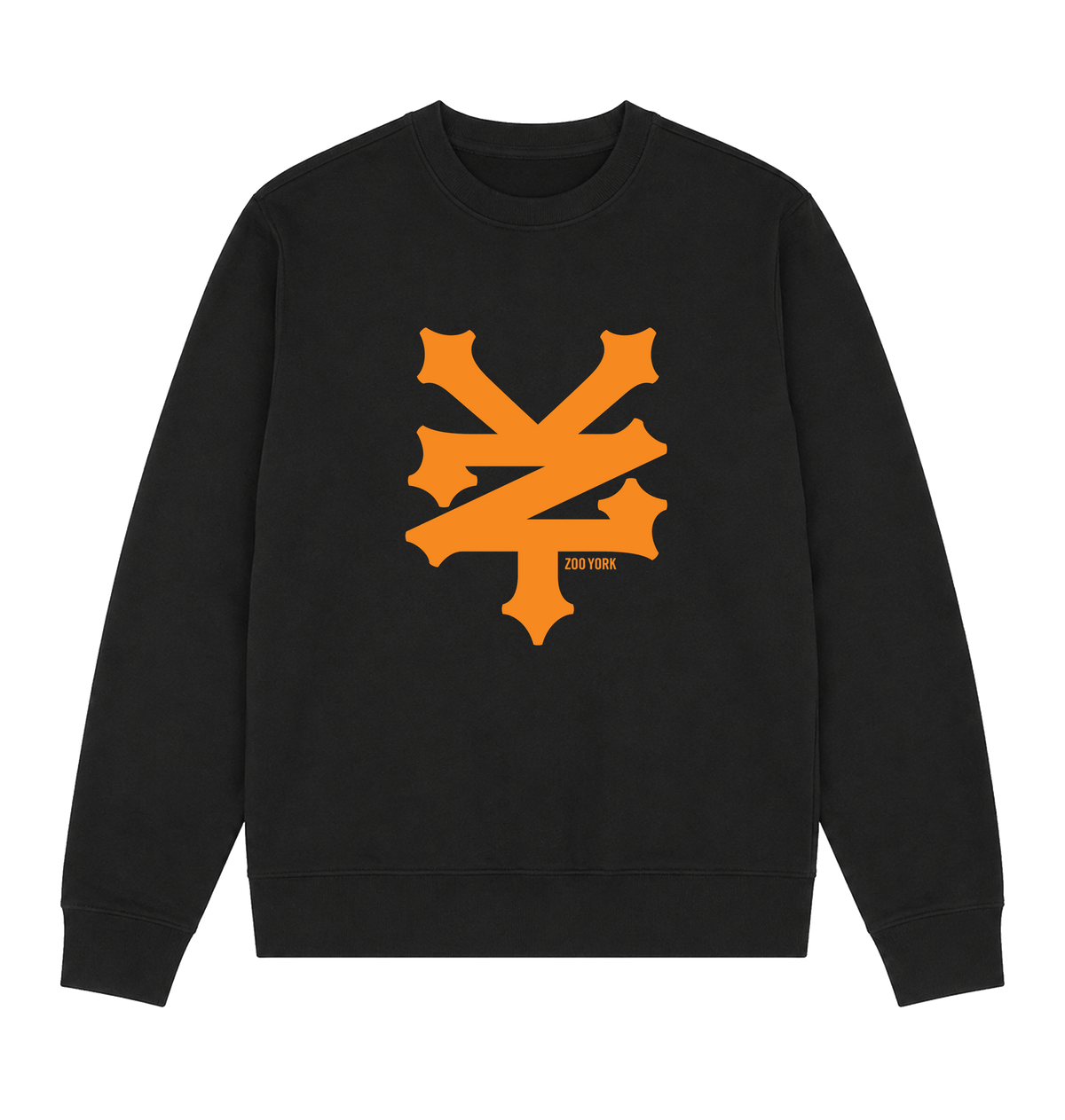 Black Printed Sweater Front