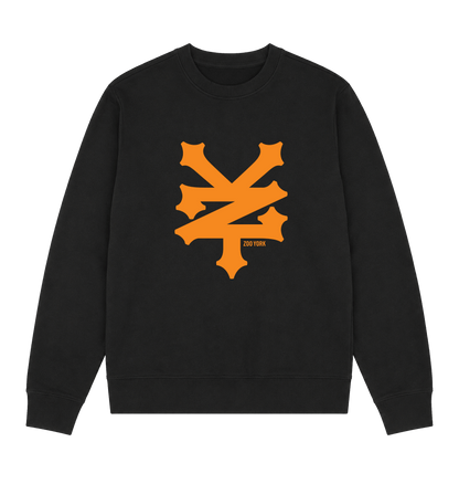 Black Printed Sweater Front