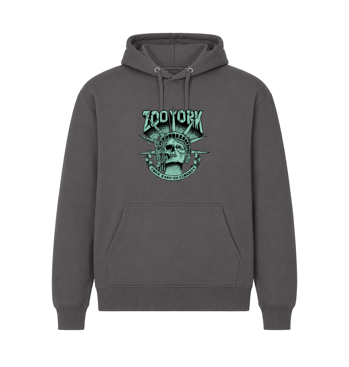 Charcoal Printed Hoody Front