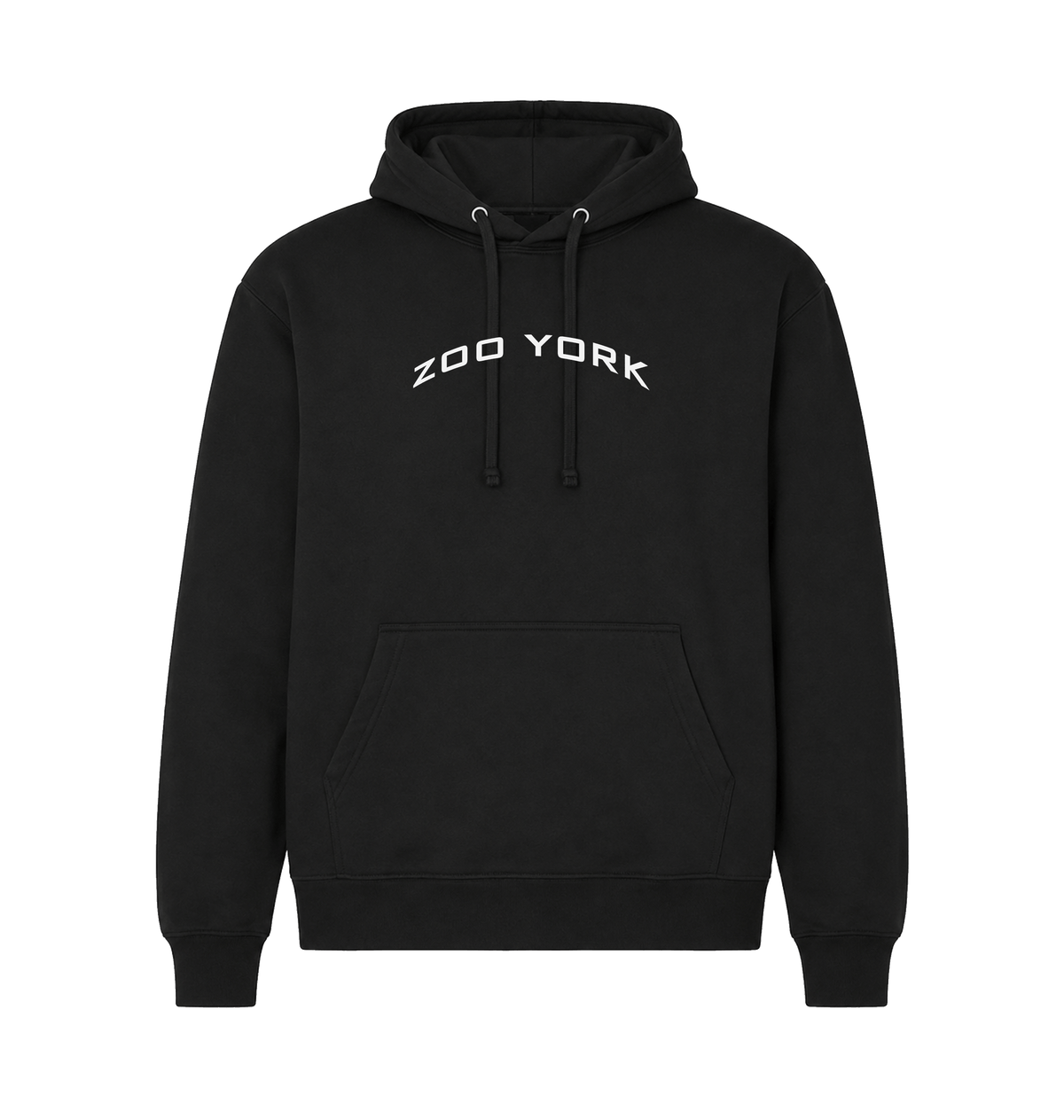 Black Printed Hoody Front