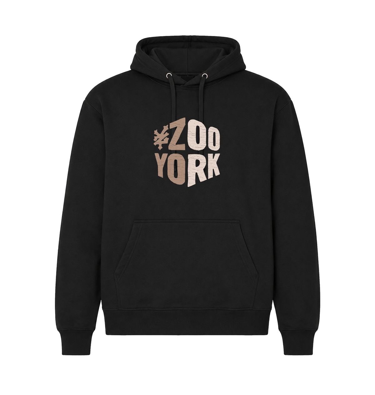 Black Printed Hoody Front