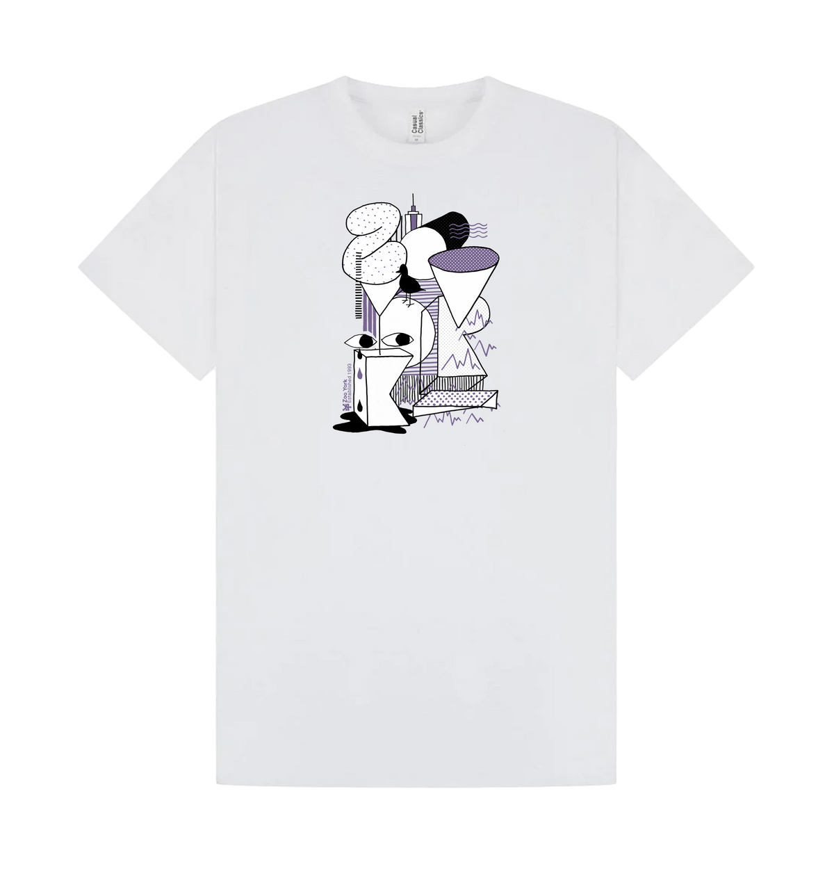White Printed T-shirt Front