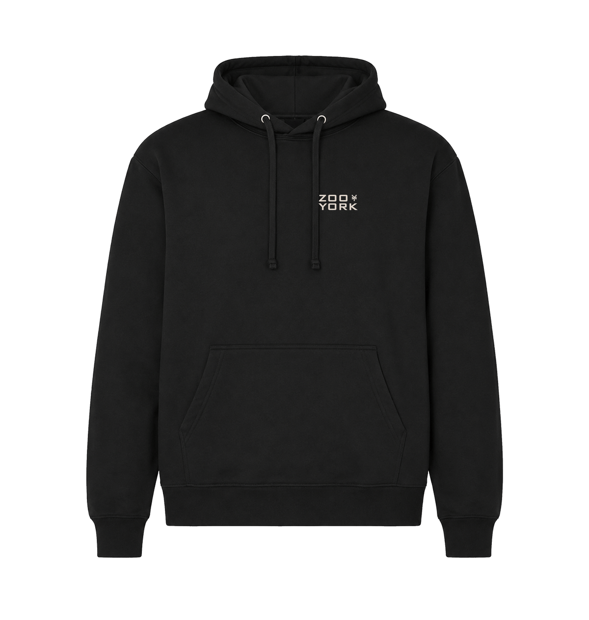 Black Printed Hoody Front
