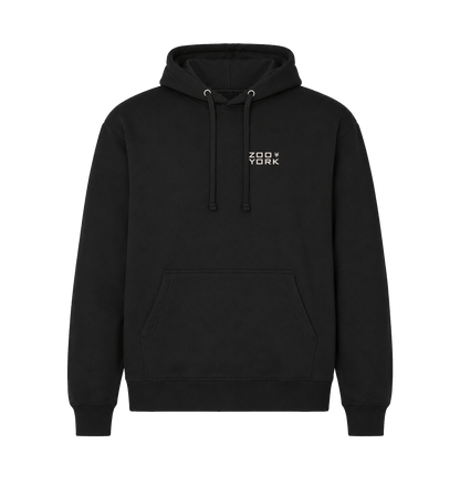 Black Printed Hoody Front